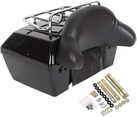 motorcycle travel trunk with backrest